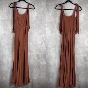 S/W/F SWF Zest Wide Leg Sleeveless Tie Shoulder Strap Square Neck Jumpsuit Sz XS